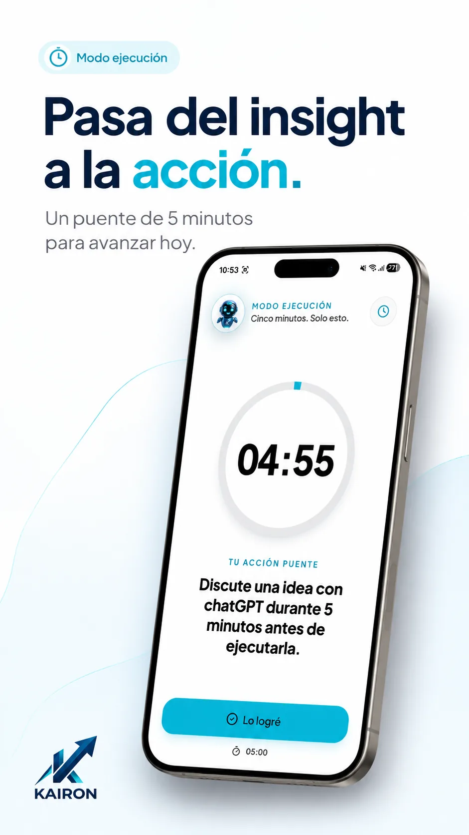 Pantalla de Acción Puente del MVP de KAIRON.