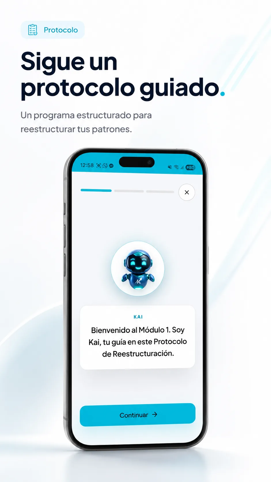 Pantalla del Protocolo del MVP de KAIRON.
